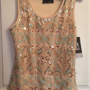 Beige sequin Top